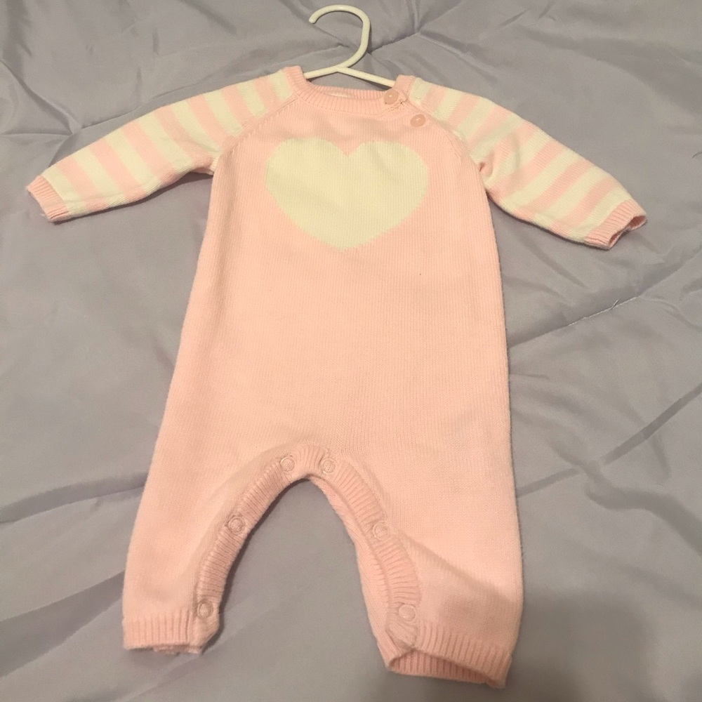 Pink sweater suit